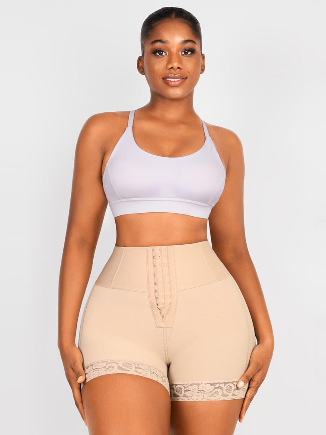 High-waisted Mid-thigh Shaper Shorts