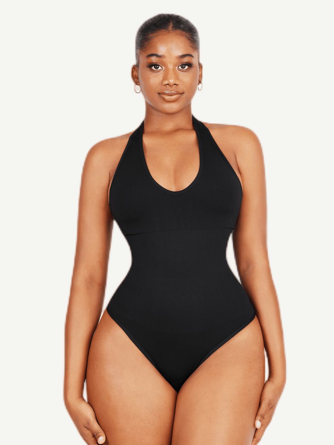 HalterSculpt Seamless Deep-V Halter Thong Bodysuit