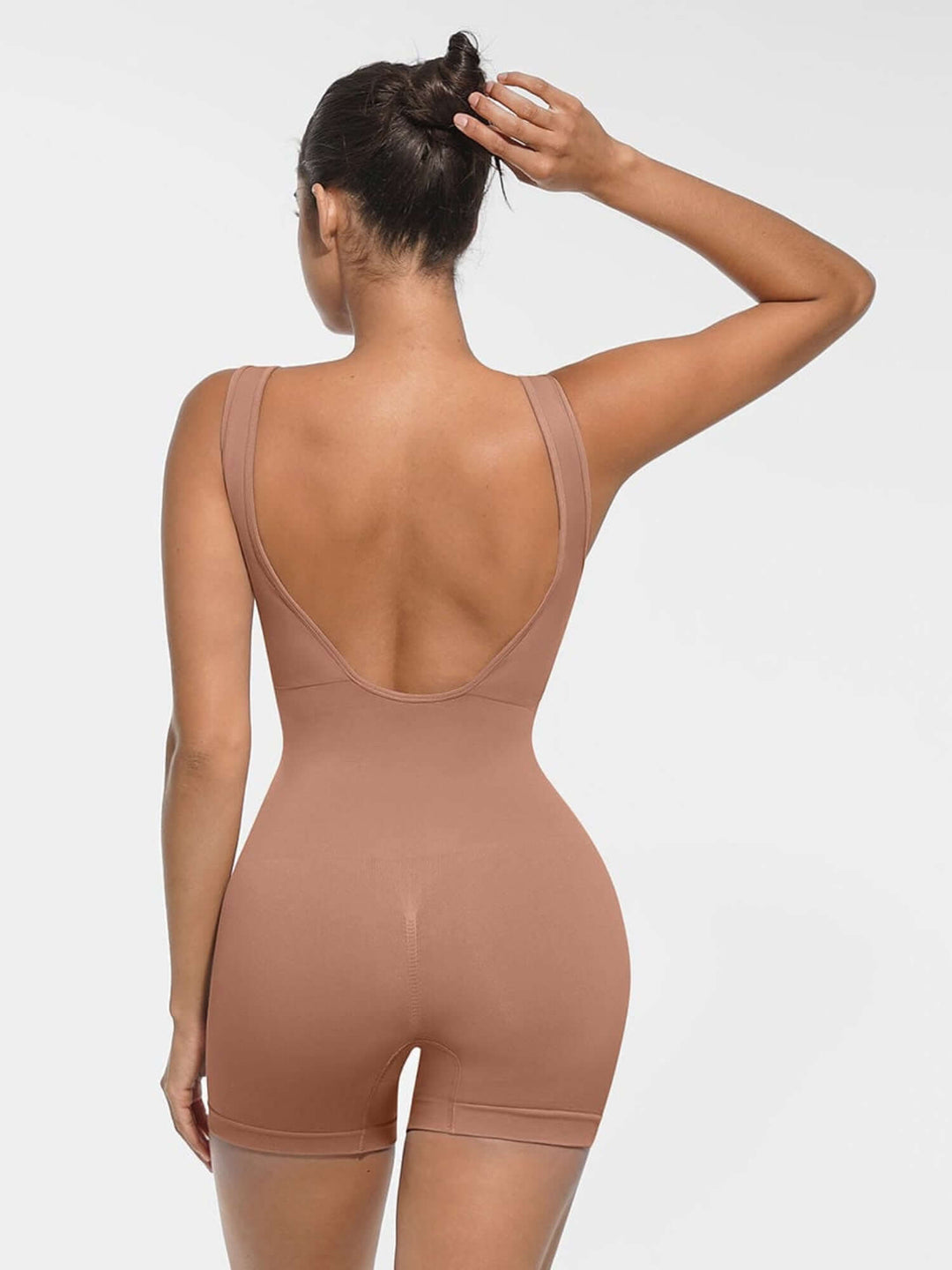 body shaper for backless dress Slimers Shapewear Tummy Control: Low Back Plunge Shapewear Bodysuit while elastic adjustable straps ensure a secure U-back Body Shaper for All-Day