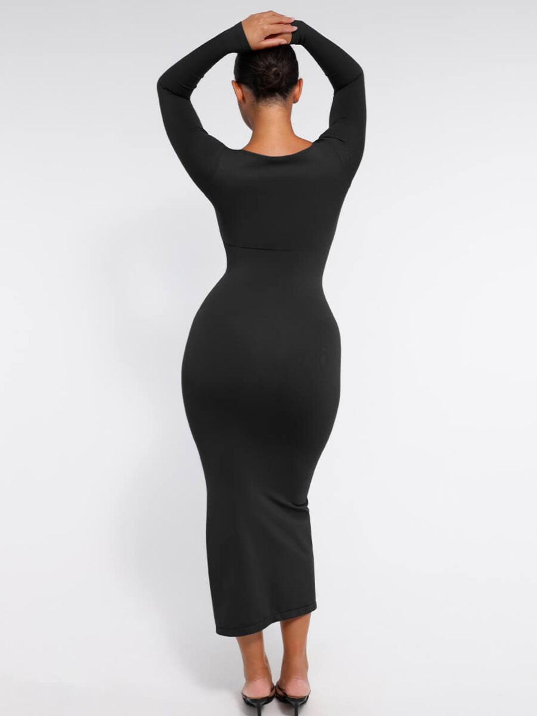 Bust Support High Side Slit Shaping Dress