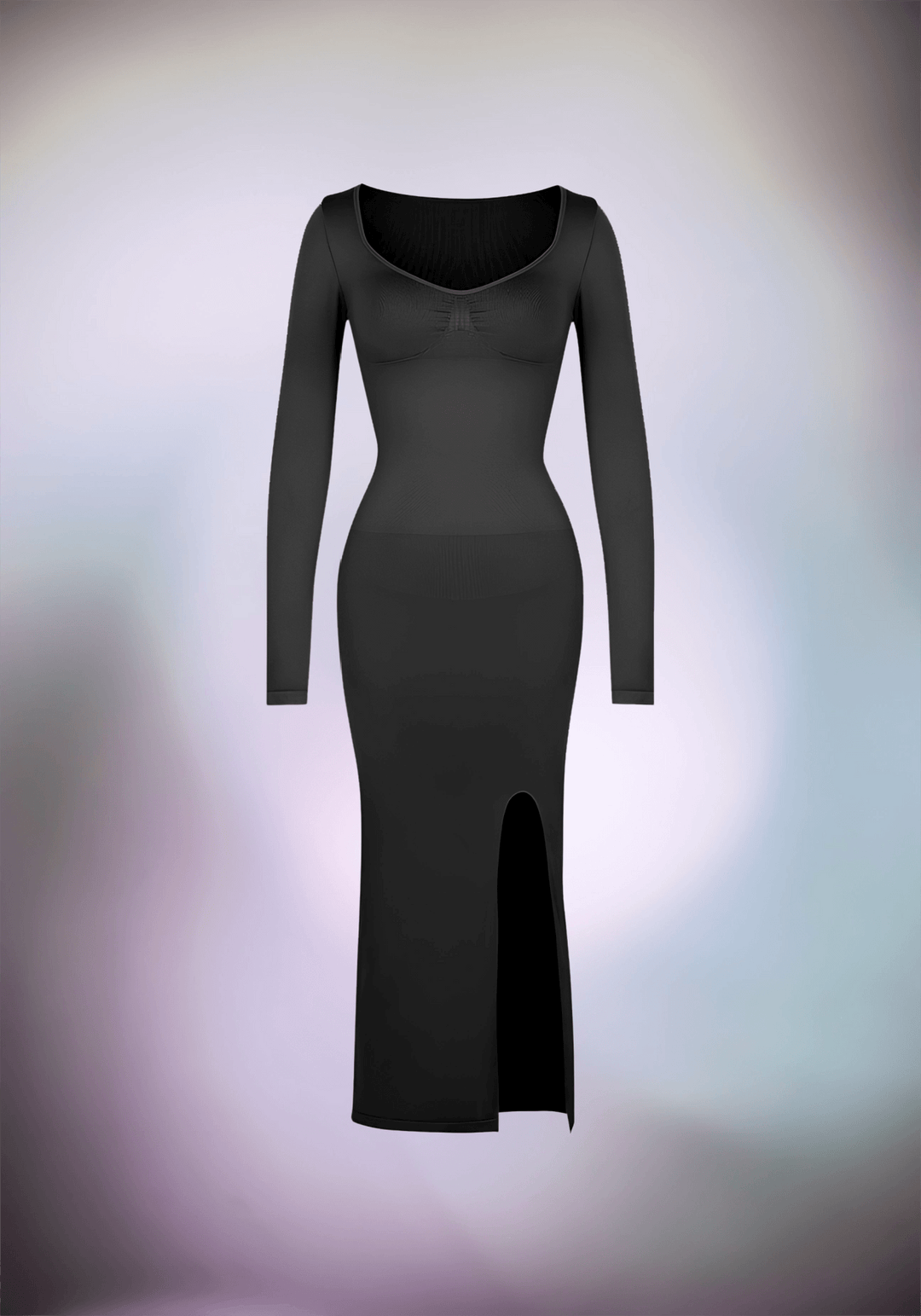 Shaping dress with bust support | Sleek High Slit Fit