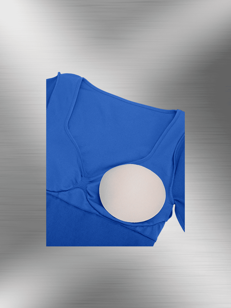 shaping dress with bust support blue dress with bust support panel and sleek high slit fit