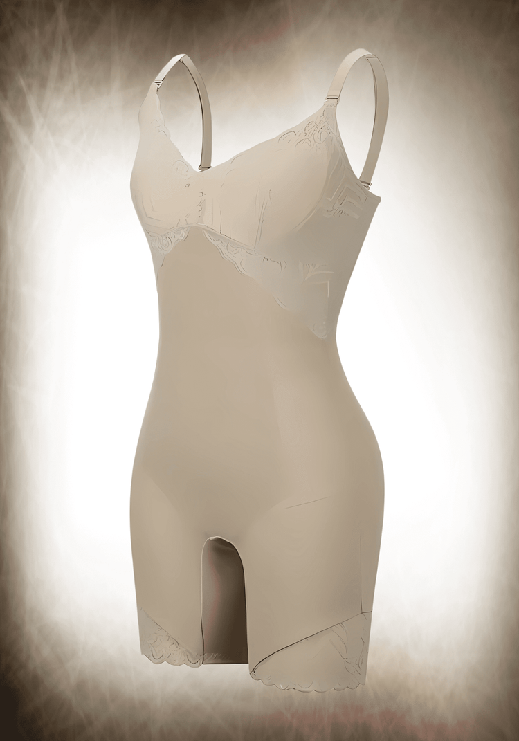 tummy control body shaper strapless beige bodysuit with removable straps and smoothing tummy control for a sleek silhouette