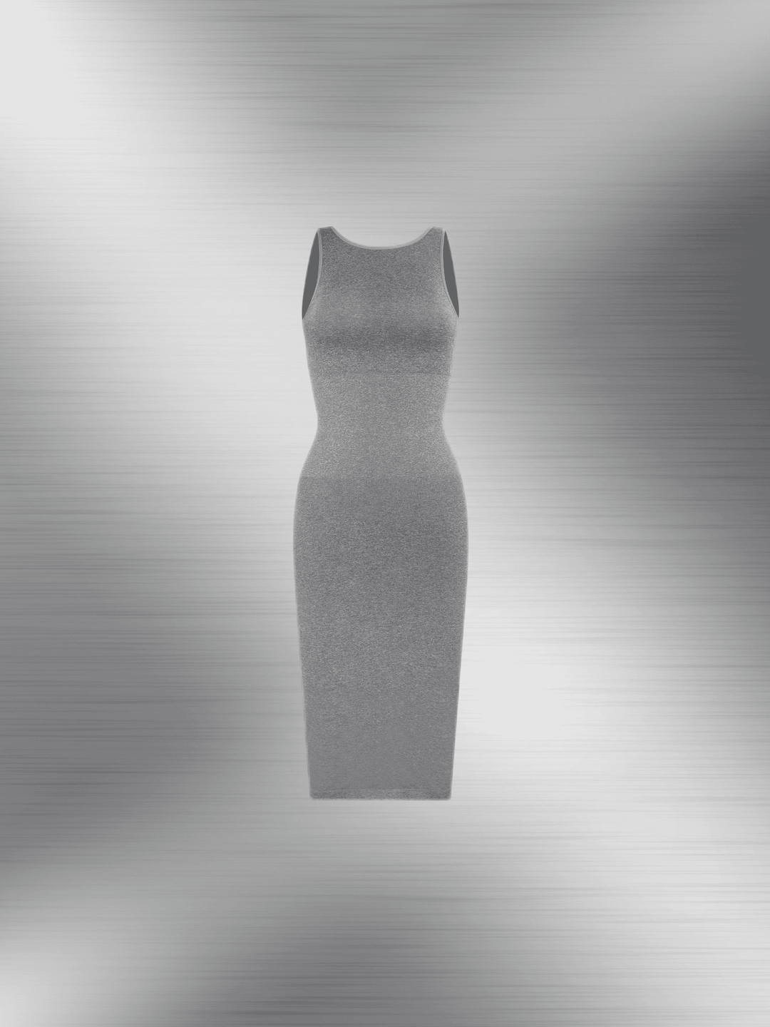 u-back shapewear dress sleek gray bodycon maxi dress with light control and a flattering hourglass silhouette