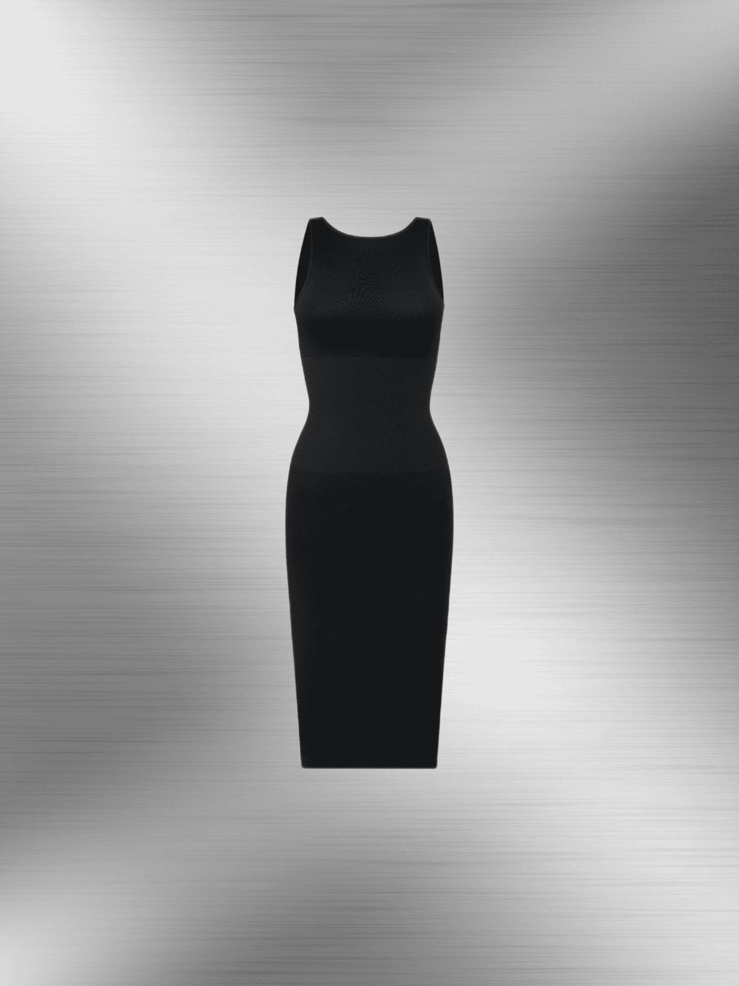 u-back shapewear dress black bodycon maxi with light tummy control and flattering hourglass silhouette