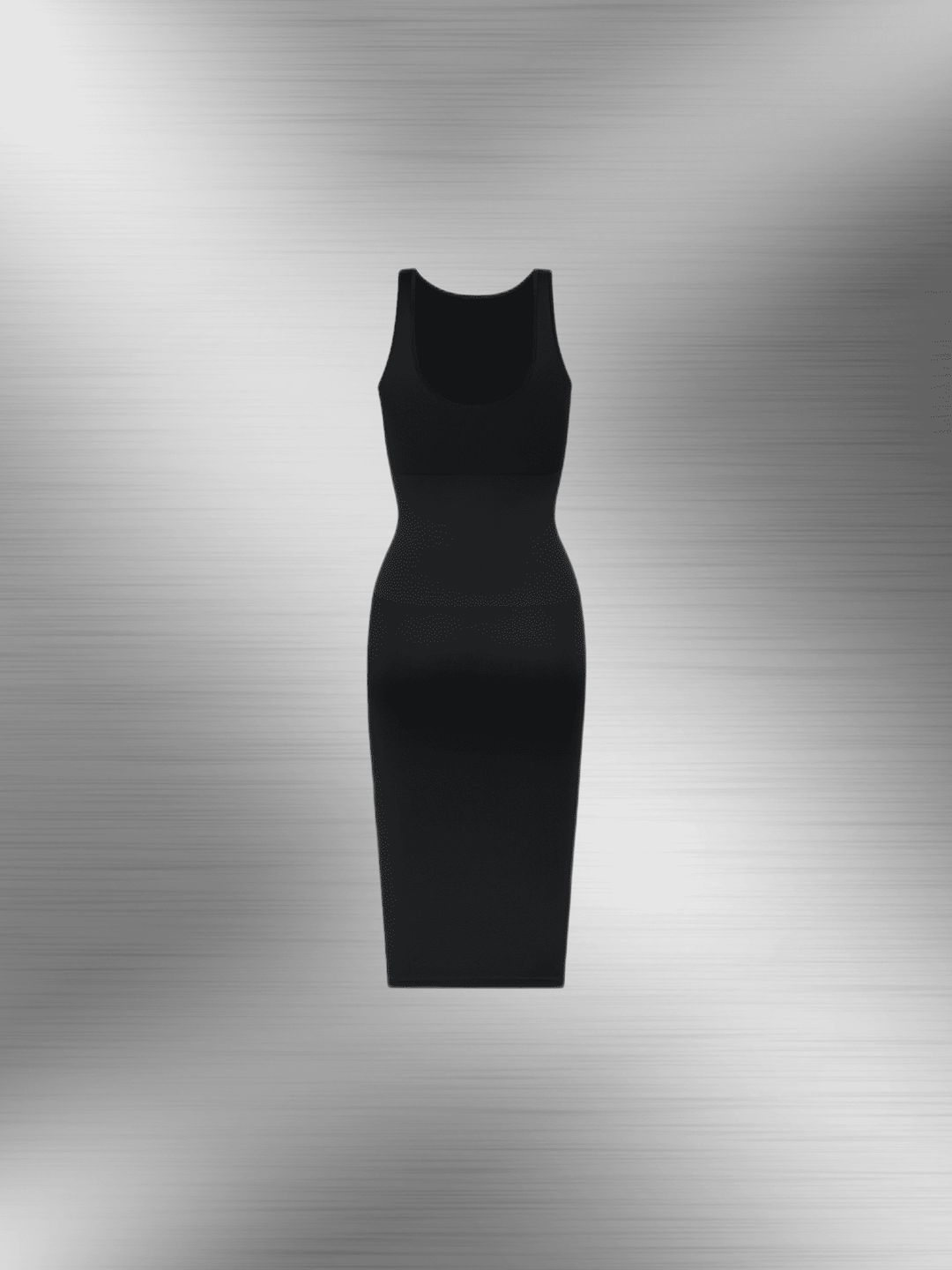 u-back shapewear dress black open-back control body dress with slim fit, gentle tummy support, and hourglass silhouette