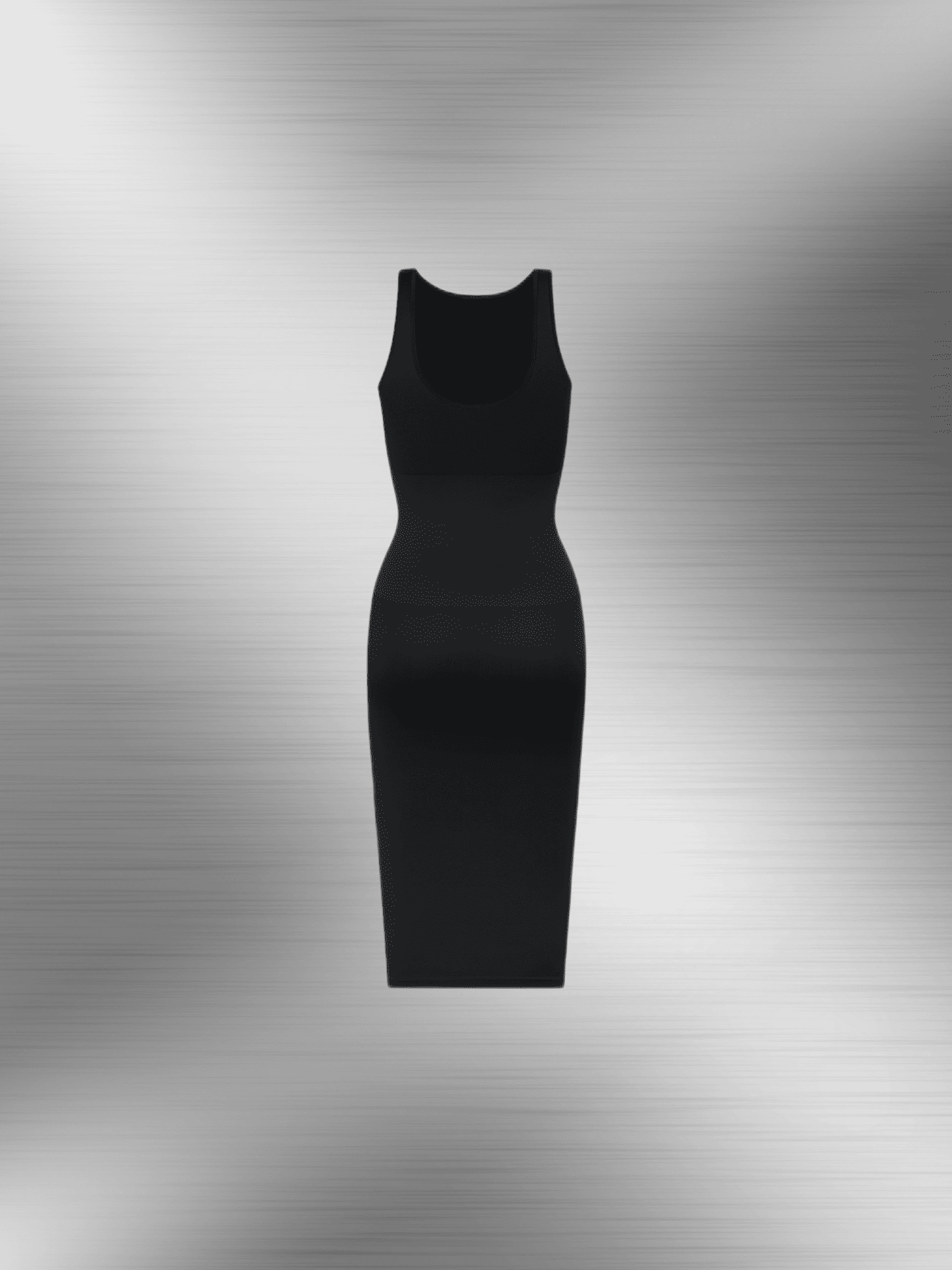 u-back shapewear dress black open-back control body dress with slim fit, gentle tummy support, and hourglass silhouette