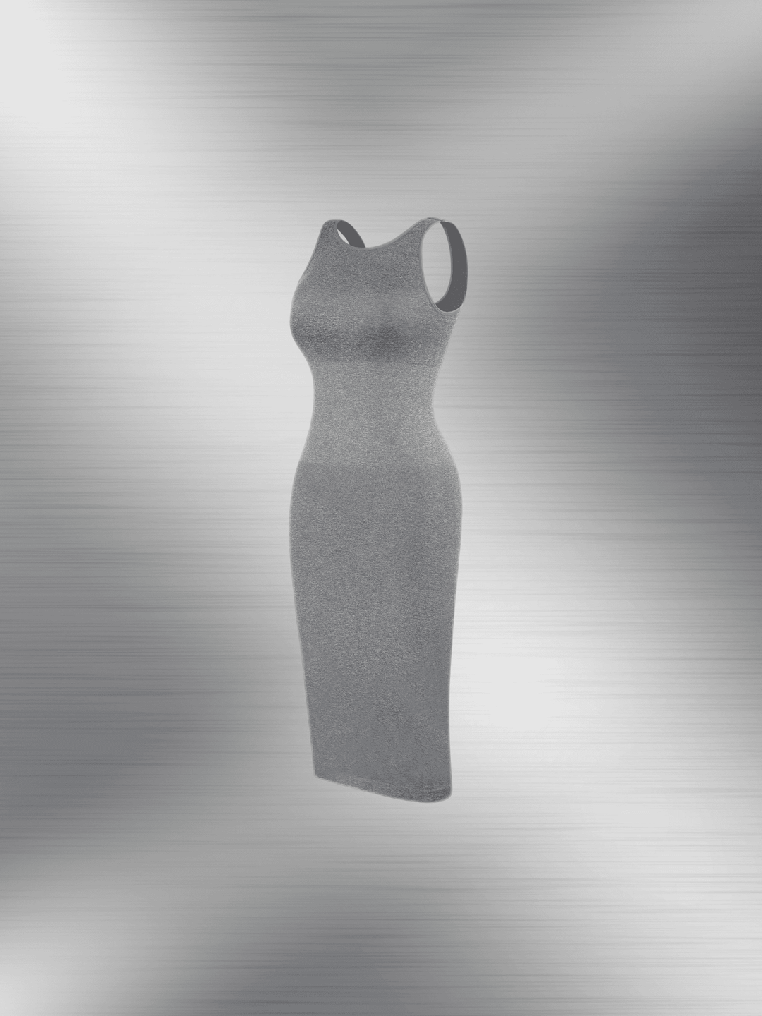 u-back shapewear dress with open-back control body design, flattering maxi silhouette and light tummy support