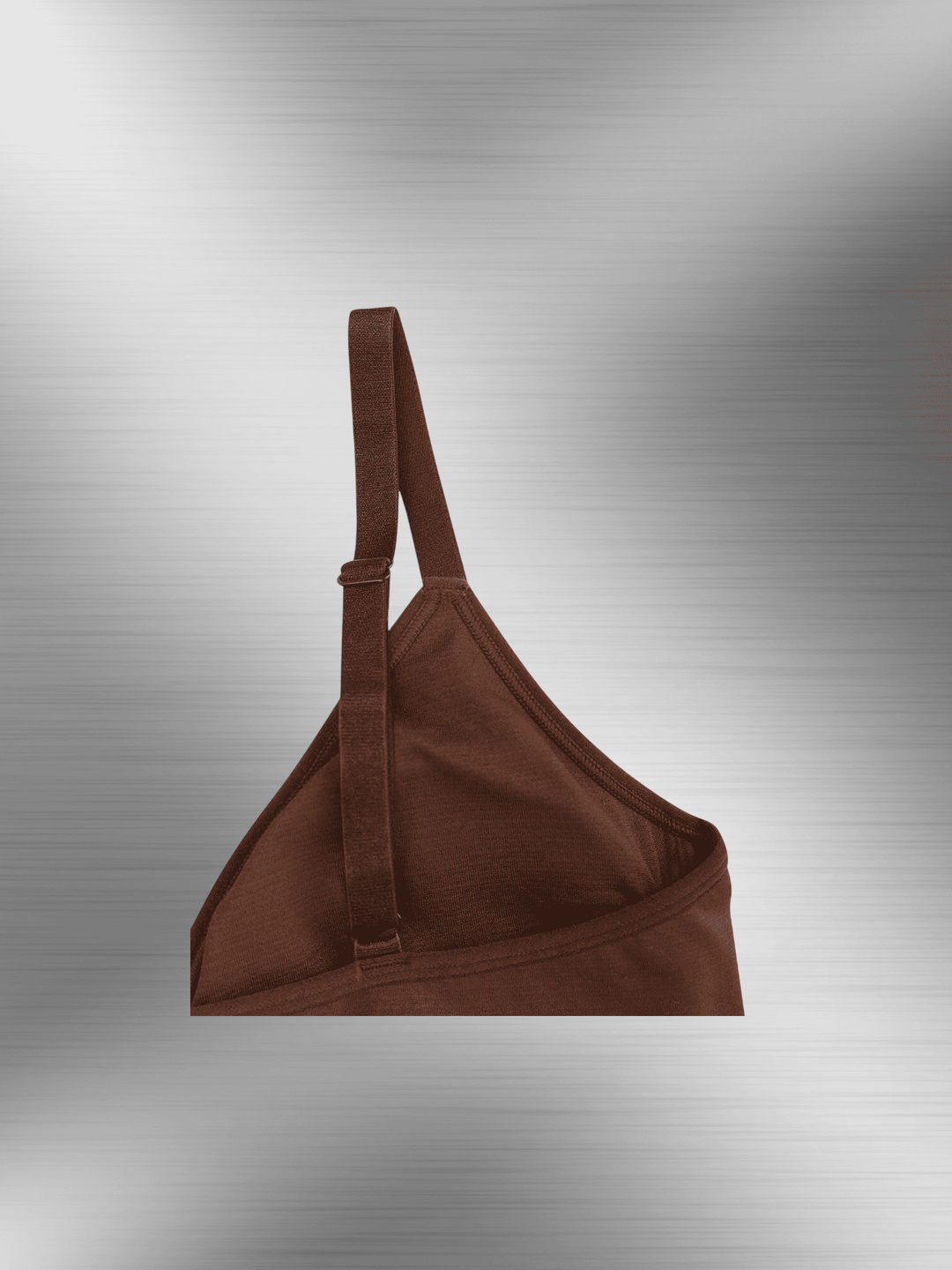 v-neck maxi shapewear dress in brown knit with plunge neckline and light control, MT230017