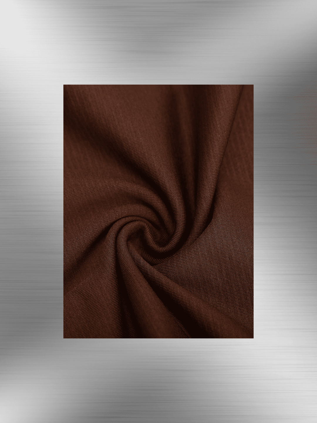 v-neck maxi shapewear dress in brown knit fabric with soft drape and swirl texture, MT230017