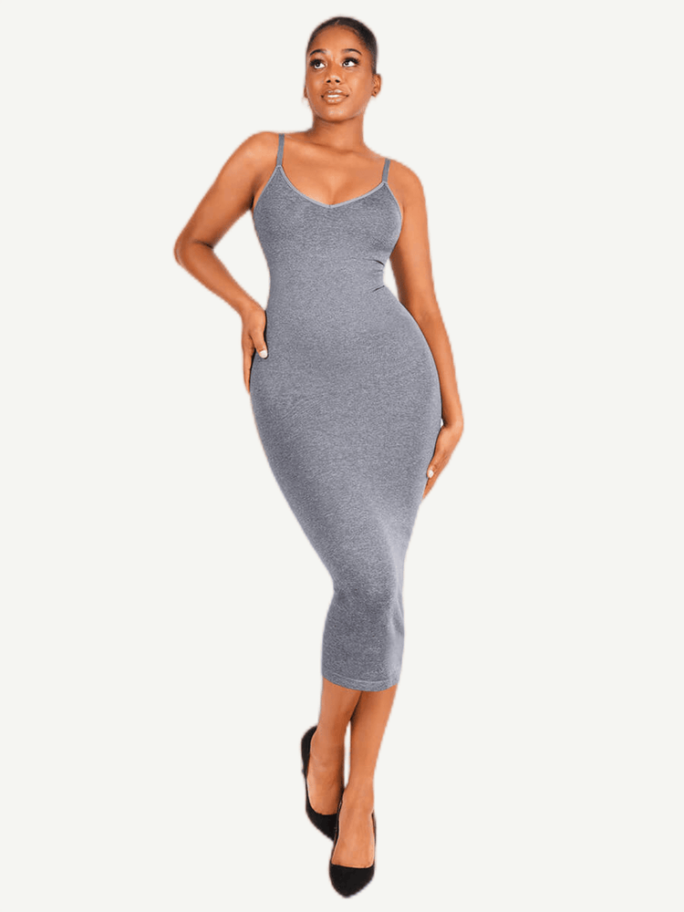 V-neck Maxi Shapewear Dress 