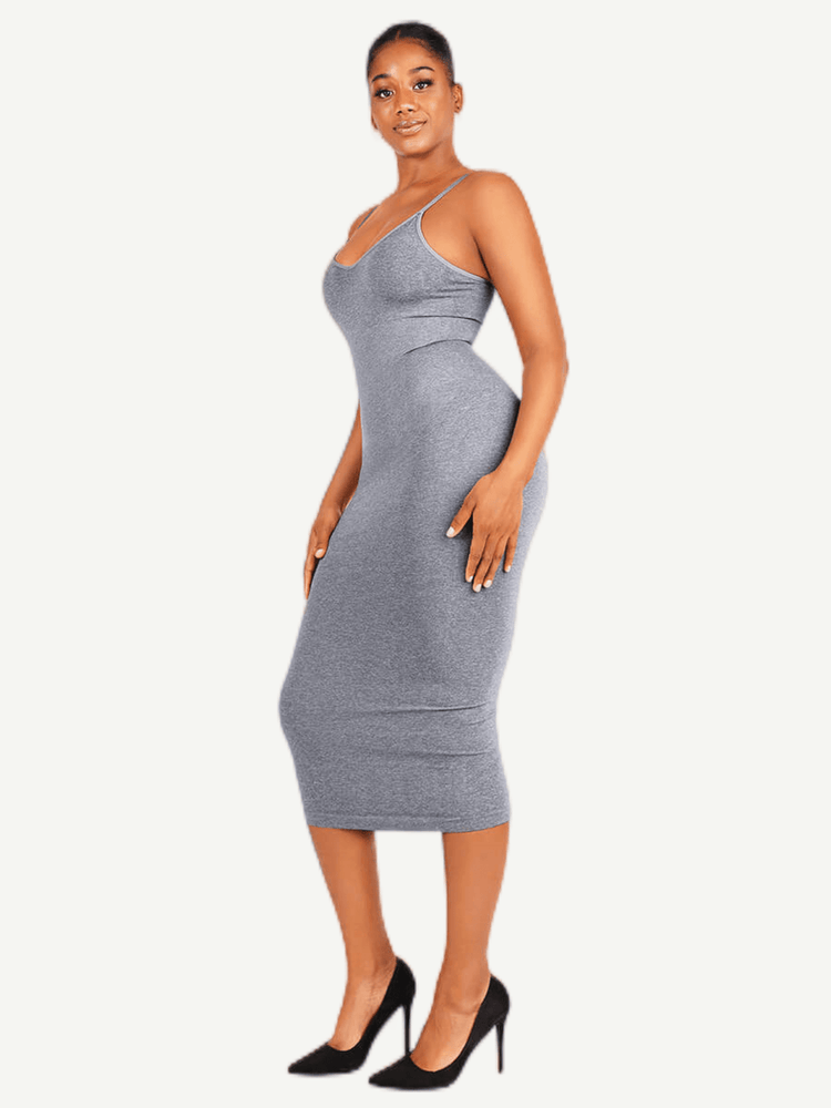 V-neck Maxi Shapewear Dress 