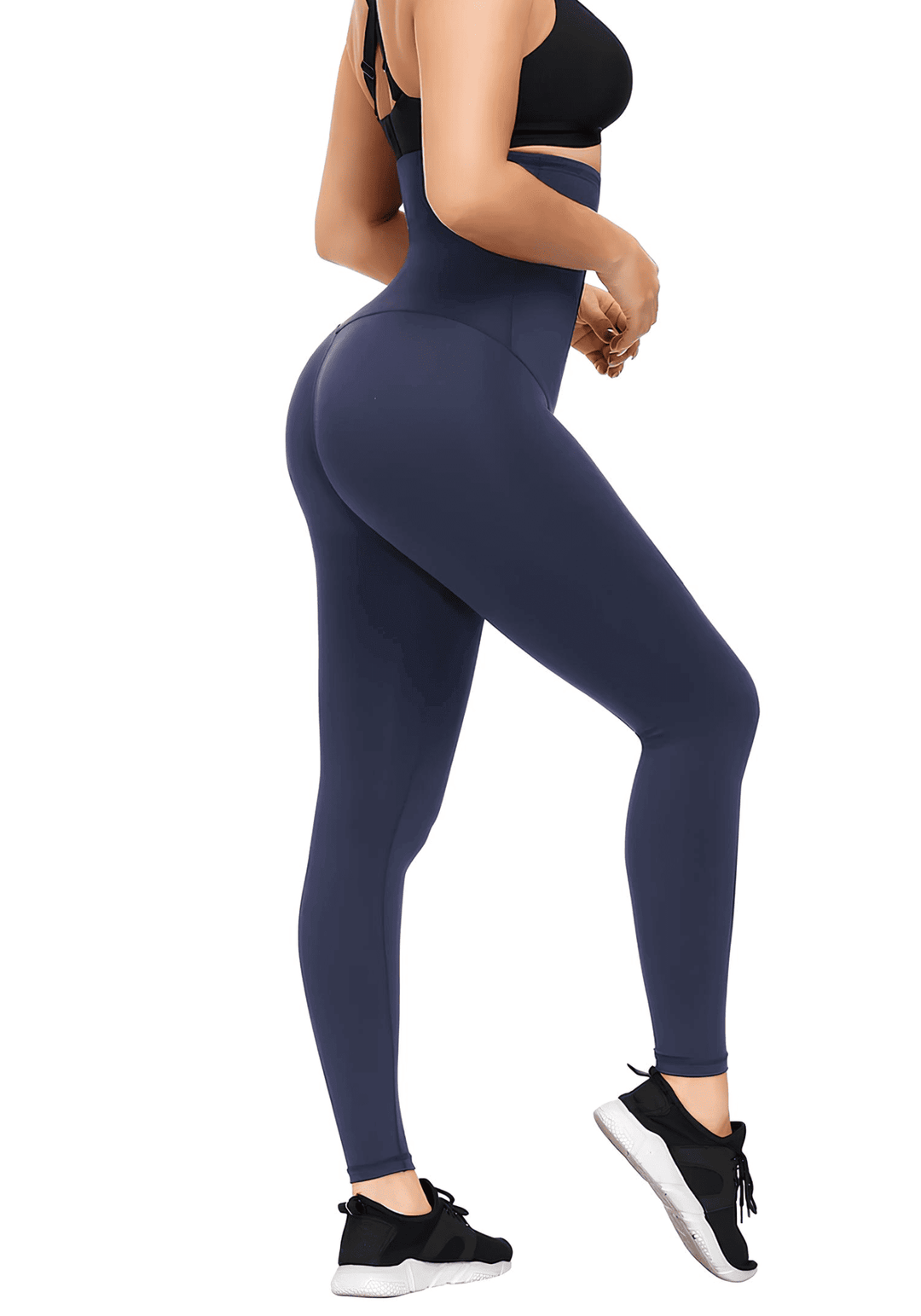 waist trainer leggings with high-waisted slimming fit and anti-slip hold for secure workout support