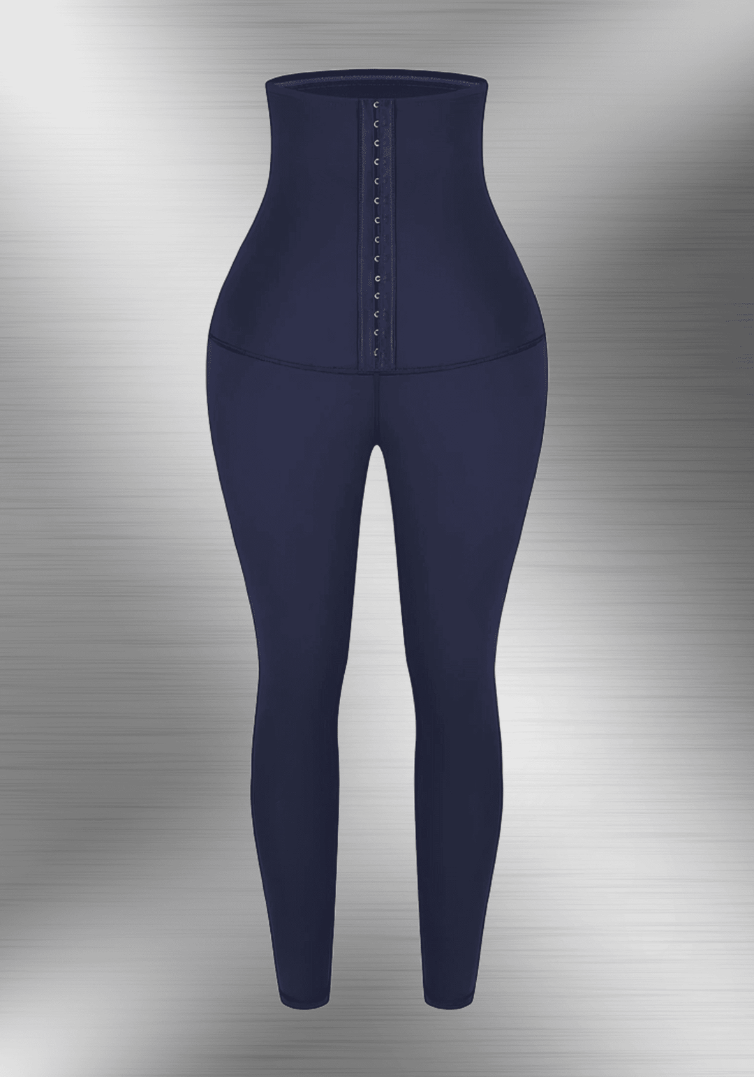waist trainer leggings with high-waisted support and hook-and-eye closure for a slimming fit